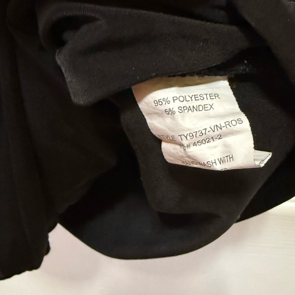 Black Ruched Women's Top - Picture 2 of 3